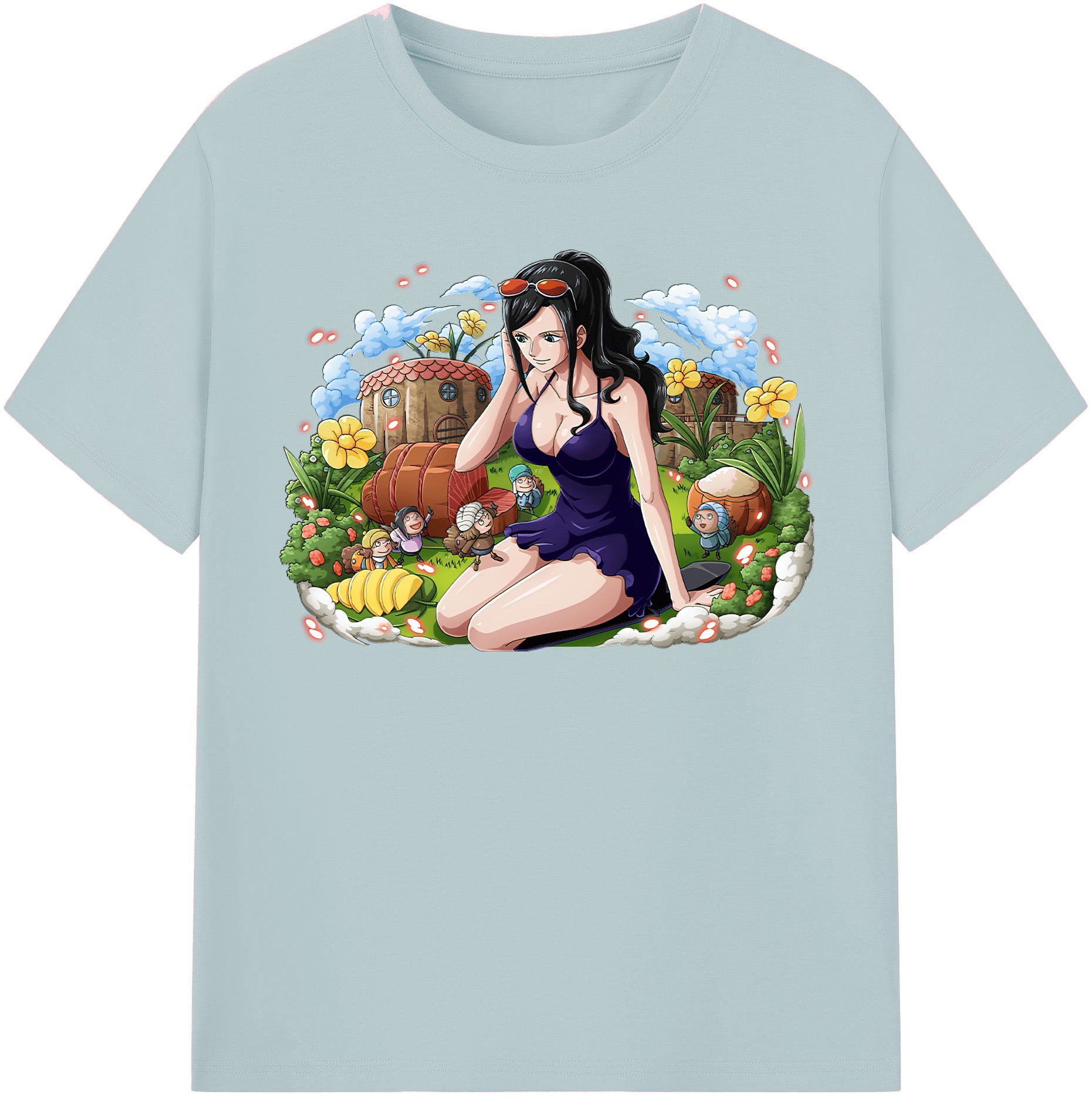 ワンピース ニコ・ロビン ONE PIECE Nico Robin 綿100％半袖Tシャツ（フロントプリント）